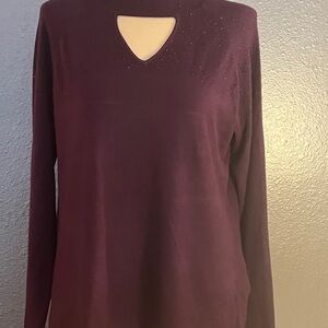 Cable & Gauge Deep Purple Long Sleeve Top